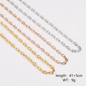 Polished stainless steel twist rope necklaces in gold, rose gold and silver finishes