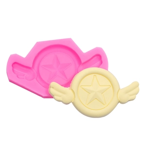 Stampo in silicone fai-da-te con stella alata per decorazioni torte o lavori in argilla