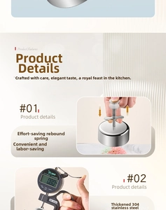 304 stainless steel food mold with spring rebound mechanism and 0.8mm thick material