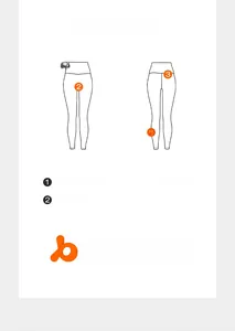 Détail montrant la taille haute, l'effet push-up et l'avant sans couture du legging