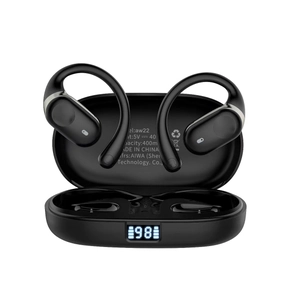 Wireless Bluetooth 5.3 Earphones Open Ear Hanging Headphones PC ABS HiFi Audio Waterproof IPX7 Sports Workout LED Display