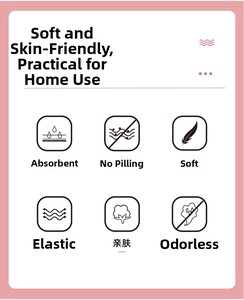 Features icons of high-density absorbent coral fleece with soft skin-friendly properties