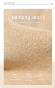 Detailed macro view of soft Dralon fabric knit showing warm thermal texture on gloves
