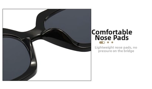 Close-up of integrated sunglasses nose pads for a comfortable and lightweight fit