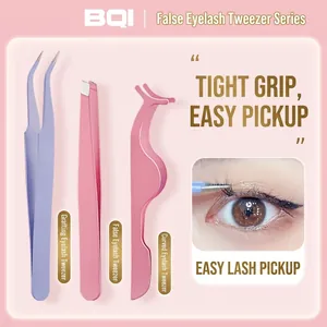Professional False Eyelash Tweezers Stainless Steel Precision Eyelash Applicator For Grafting And Extension