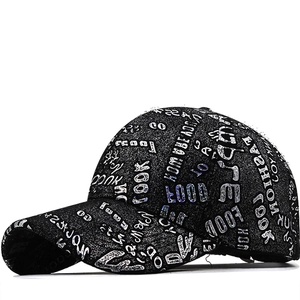 Baseball Cap Cotton Graffiti Letter Print Streetwear Hip Hop Adjustable Peaked Hat For Men Women Casual Sun Visor