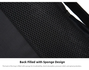 Macro detail of breathable honeycomb mesh and padded sponge back for shock absorption