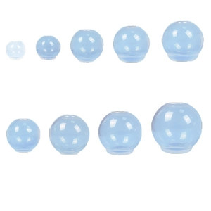 Set of 9 spherical resin silicone molds in various sizes for DIY jewelry crafts