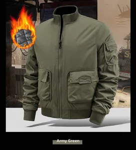 Detailed inner view of army green flight jacket with quilted lining for thermal warmth