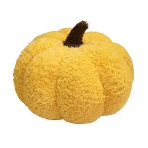 Nordic style pumpkin plush pillow in bright yellow soft fabric for home sofa decoration