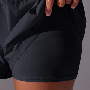 Detail eines Tennis-Skorts mit atmungsaktivem Mesh-Futter als Anti-Expositions-Schutz