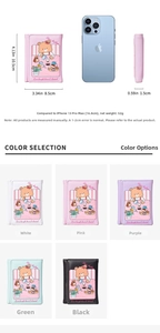 Detailed size specifications and weight info for cute cartoon bear mini wallet