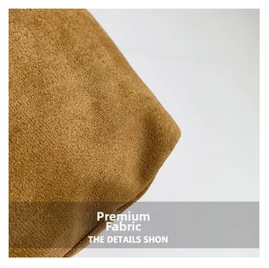 Close-up of premium tan frosted suede leather texture showing fine fiber detail