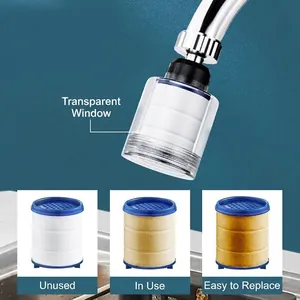 Purificatore d'acqua universale per rubinetto con finestra di controllo del filtro