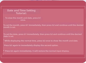 Detailed instructions for setting time and date on unicorn luminous electronic watch