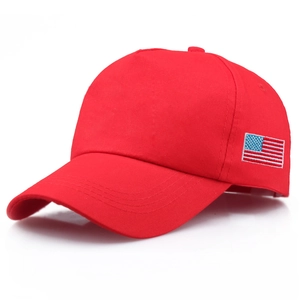 Cotton Baseball Cap With American Flag Embroidery Sporty Adjustable Outdoor Sun Hat Casual Unisex Fashion