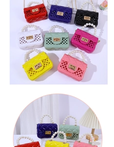 Mini quilted jelly bags collection featuring pearl handles in eight vibrant assorted colors
