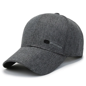 Casquette de baseball gris foncé pour homme avec broderie SPORTMEN en tissu texturé