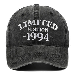 Baseball Cap Washed Cotton Embroidered Limited Edition 1994 Vintage Distressed Adjustable Strap Dad Hat