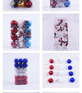 Detailed view of festive decorative ornament sets with Noel and Liberty printed text