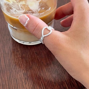 Minimalist 925 Sterling Silver Woven Twist Open Ring For Women Trendy Chain Design Adjustable Finger Ring Fashion Jewelry Gift