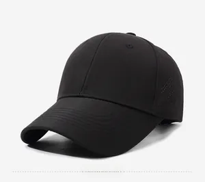 Detail of breathable laser-cut mesh side panel on a quick-dry black baseball cap