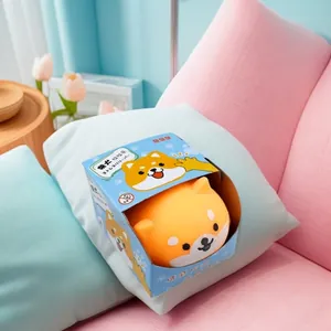 Cute Shiba Inu Squeeze Toy Soft TPR Stress Relief Decompression Toy Kawaii Dog Head Shape Squishy For Kids And Adults