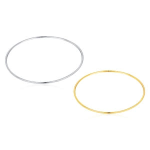 S925 sterling silver minimalist thin round bangles in gold and silver finishes