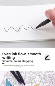 Close-up of fine-tip drawing pens showing smooth ink flow and vibrant coloring results