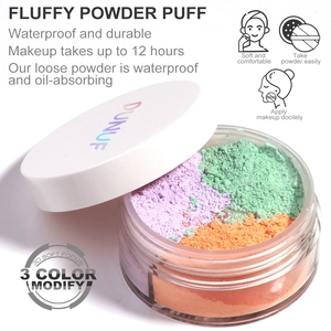 Détail de la poudre libre DUNUF 3 couleurs avec propriétés imperméables et matifiantes