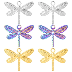 Dragonfly Pendant Necklace Stainless Steel Minimalist INS Style DIY Jewelry Findings For Women