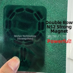 Macro view of the N52 grade double-row magnetic structure for iPhone Magsafe card holder
