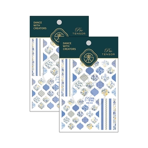 5D TENSOR floral and geometric nail art stickers with Miisha Nail MN-216 packaging design