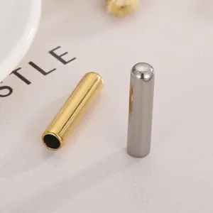 Terminali In Acciaio Inossidabile Per Creazione Gioielli DIY Connettori Cilindrici In Metallo Lucido Per Bracciali Collane