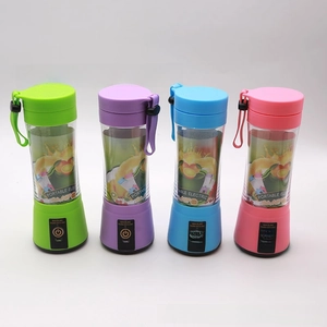 Frullatori portatili USB in colori macaron verde, viola, blu e rosa