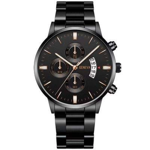 Men's Quartz Watch Stainless Steel Strap Alloy Case Multi-Dial Chronograph Date Calendar Business Casual Luxury Masculine