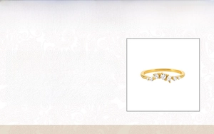 Detailed infographic showing S925 sterling silver ring specs and cubic zirconia gems