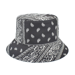 Paisley Print Reversible Bucket Hat Cotton Polyester Sun Protection Streetwear Outdoor Fashion Fisherman Cap Unisex