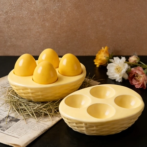 Detail of 4-slot woven basket design resin silicone mold for Easter egg storage boxes