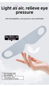 Detail of ultra-thin 0.1cm breathable sleep mask showing lightweight fabric and soft texture