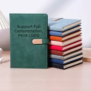 Professional PU Leather Business Notebook Lined Journal With Metal Buckle Closure For Office Meeting School Notepad