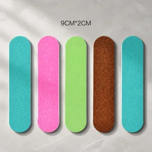 Mini limes à ongles 9cm double face en cinq couleurs, dimensions minces et portables