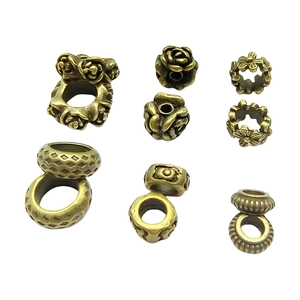 Antique bronze floral spacer beads for handmade DIY jewelry bracelets and necklaces