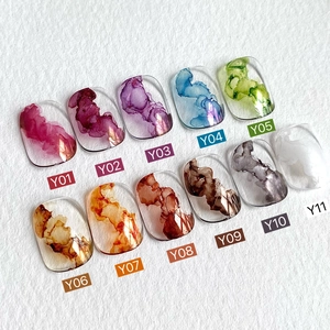 Aquarell-Nageltinte-Set für Marmor-Effekt Maniküre mit 11 lebhaften Verlaufsfarben