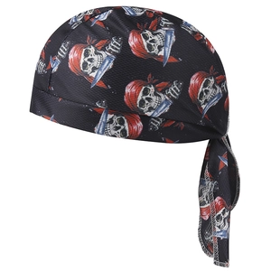 Bandana de sport extérieur avec imprimé crâne coloré en tissu maille respirant