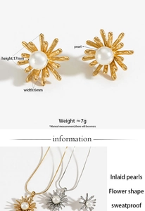 Spécifications de taille détaillées pour l'ensemble bijoux en acier inoxydable et perles