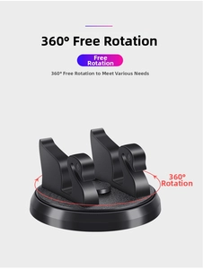 Car swan-shaped phone mount with 360-degree rotating base and matte black finish