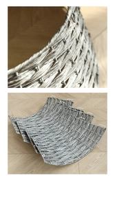 Detailed macro view of gray woven Christmas tree collar panels with sturdy metal frames