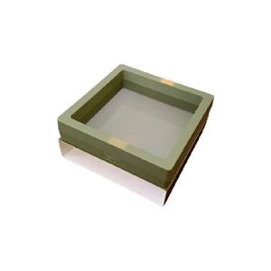Green anti-oxidation floating jewelry box with transparent film and base stand