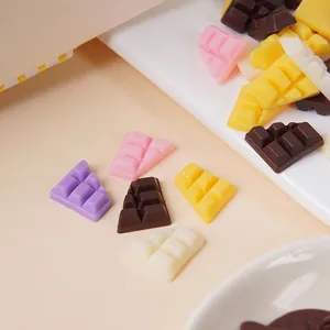 Miniature Chocolate Bar Realistic DIY Craft Accessories PVC Resin Food Play Material For Phone Case Decoration Colorful